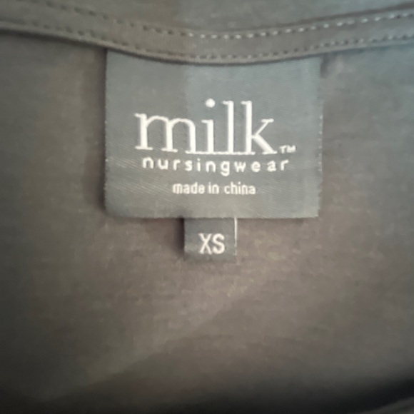 Milk nursingwear Nursing Top Charcoal Long Sleeve Size CS - Picture 2 of 7